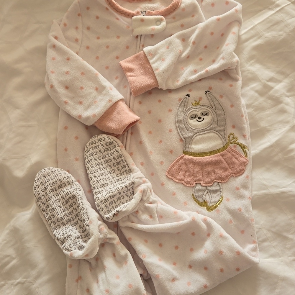 Carter's fleece sleeper, 12 months